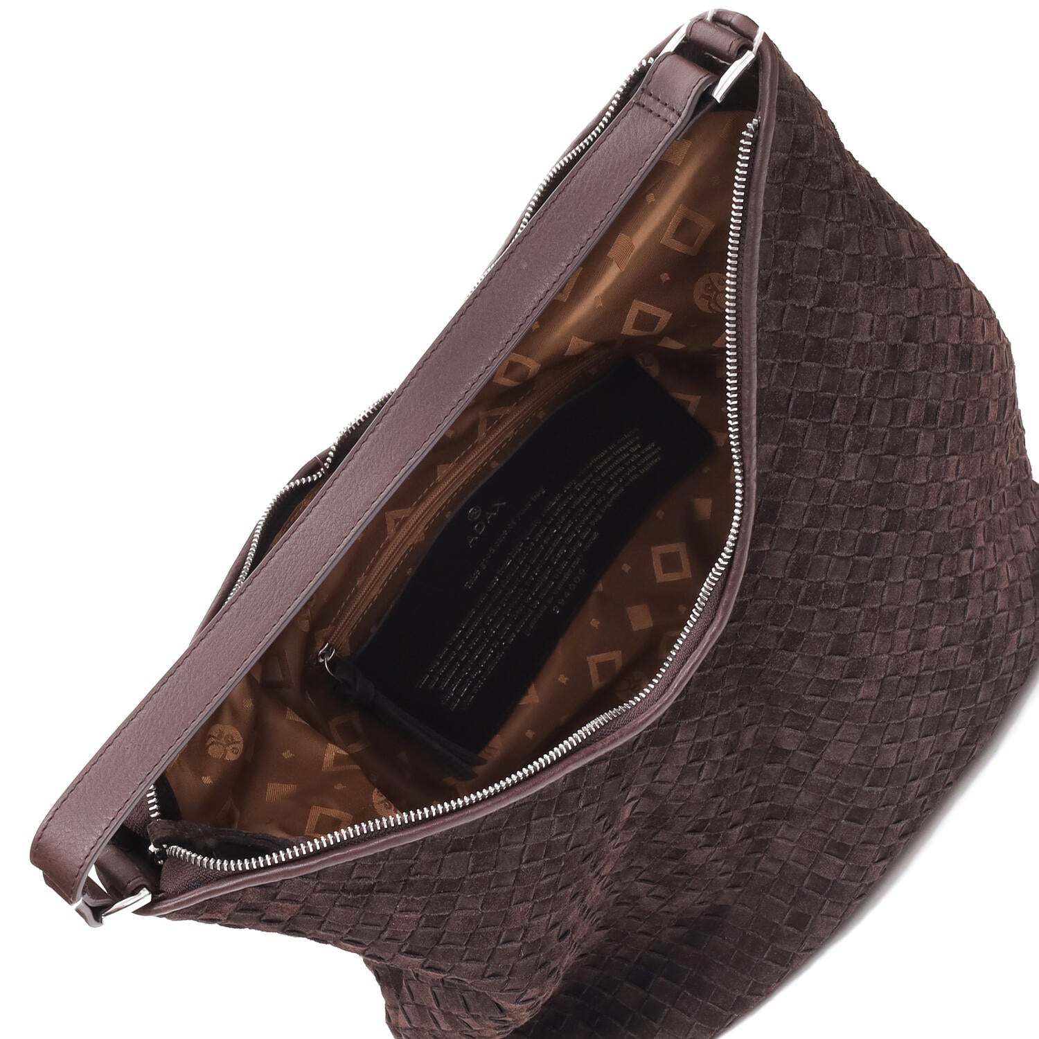Rozzano Mindy Braided ruskind skuldertaske - Dark Brown